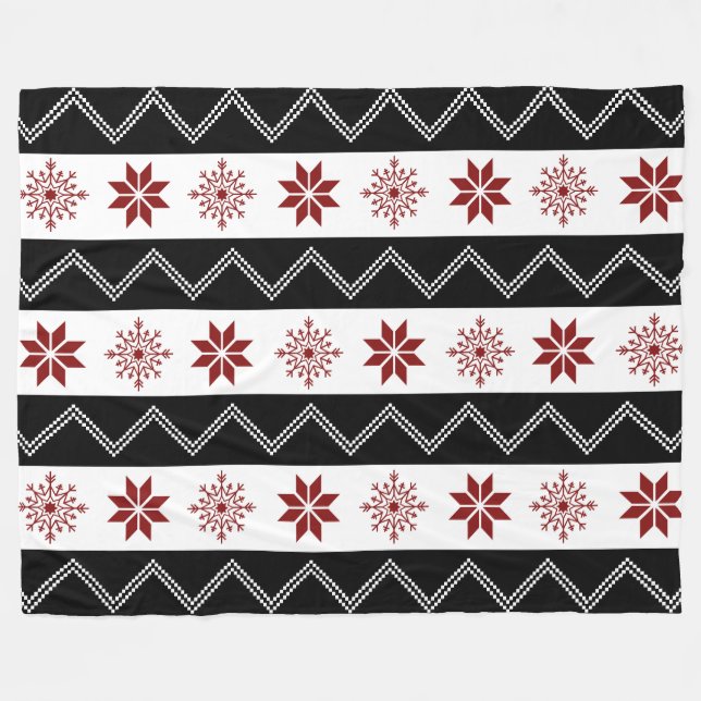 Blanc rouge chic d'hiver + Couverture noire de (Devant (Horizontal))