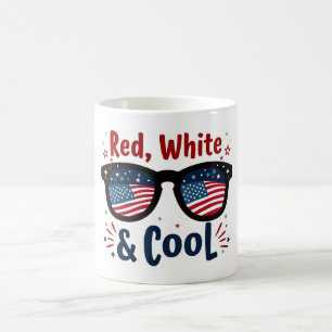 Blanc rouge et Cool 4 juillet Mug