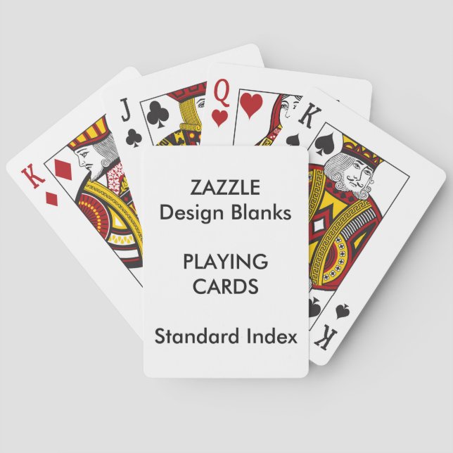 Blanc STANDARD personnalisé de cartes de jeu (dos)