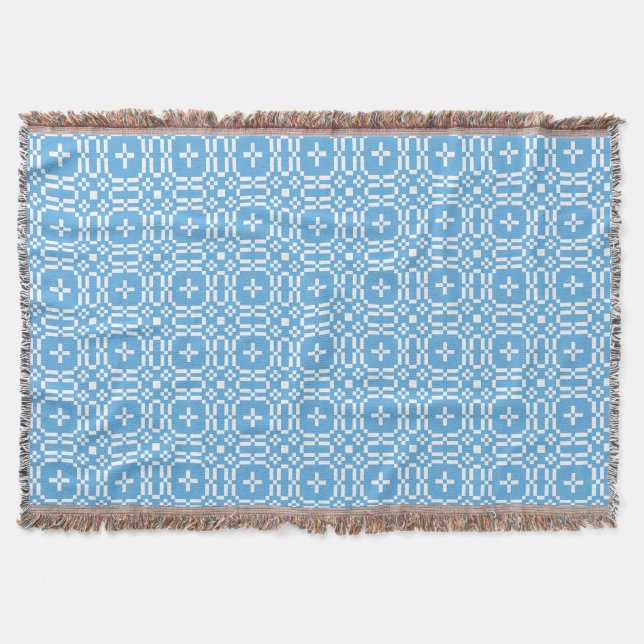 Blanc sur la couverture de motif de tapisserie de (Devant)