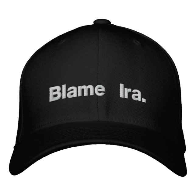 Blanc sur le Casquette noir de l'Ira blâme (Devant)