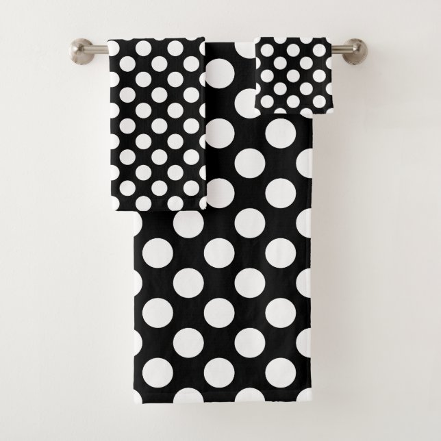 Blanc sur Noir Grand Taille Pois (En situation)