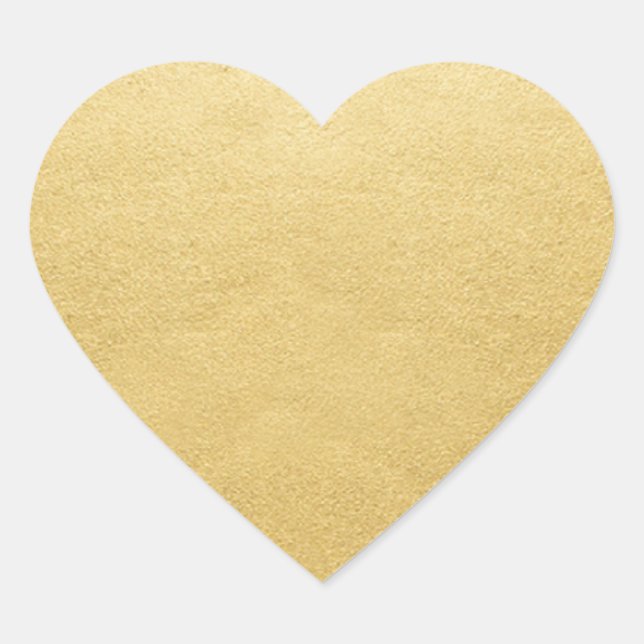 Blanc Template Gold Shine Hinzufügen Sie Ihren Tex Herz-Aufkleber (Vorderseite)