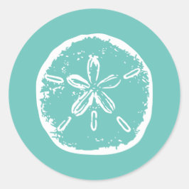 Blanc Turquoise Sable dollar autocollants de maria