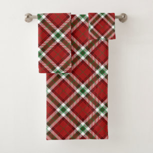 Blanc vert rouge de plaid de tartan de Noël de