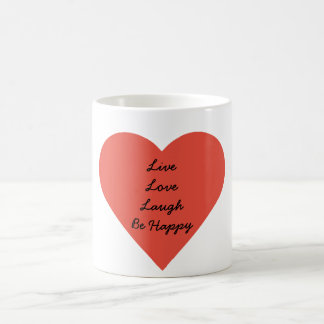 Blanc vivant de rire d'amour tasse blanche