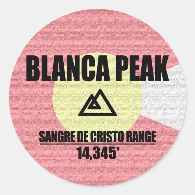 Blanca Peak Runder Aufkleber (Vorderseite)