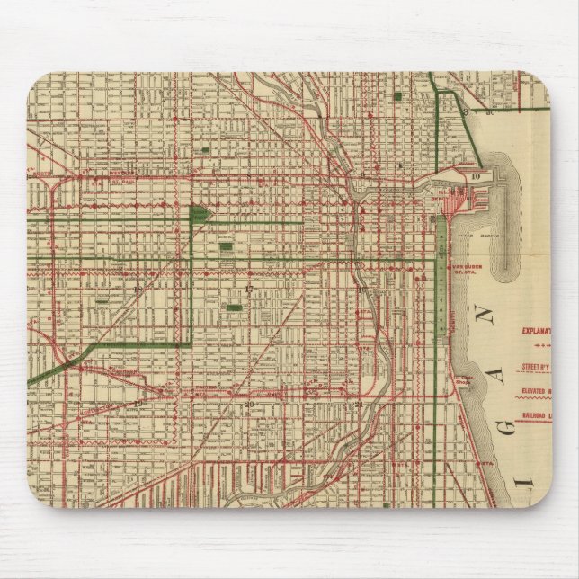 Blanchard-Karte von Chicago Mousepad (Vorne)