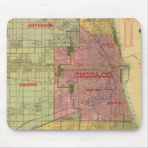 Blanchard-Karte von Chicago und Umgebung Mousepad