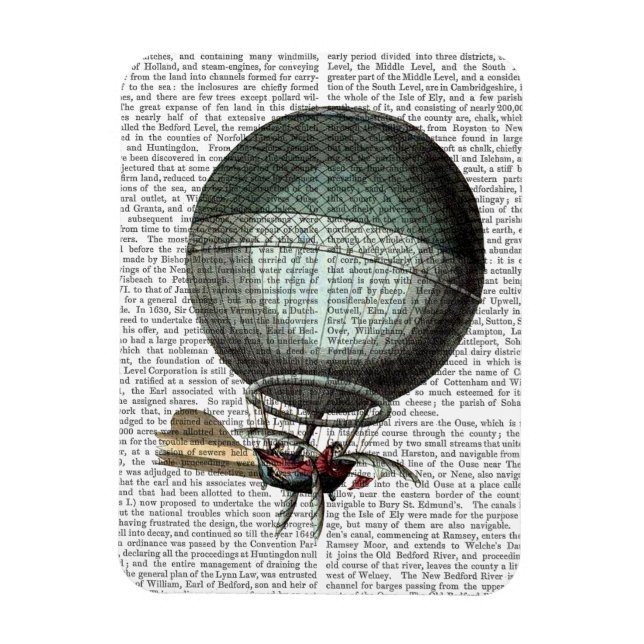 Blanchard Vintage Heißluftballon Magnet (Vertikal)