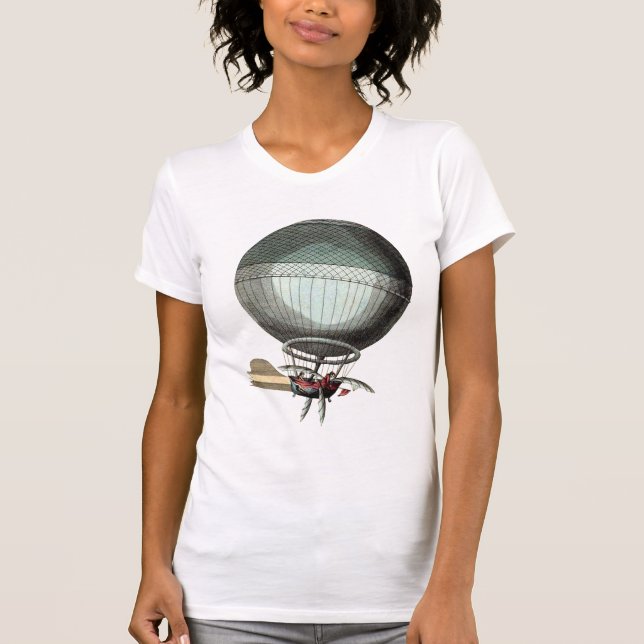 Blanchard Vintage Heißluftballon T-Shirt (Vorderseite)