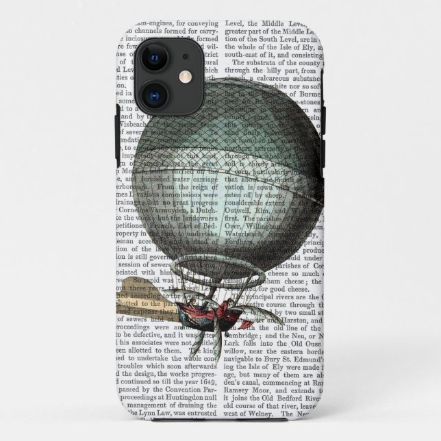 Blanchard Vintager Heißluft-Ballon Case-Mate iPhone Hülle (Rückseite)