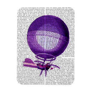 Blanchards Wasserstoff-(lila) Heißluft-Ballon Magnet
