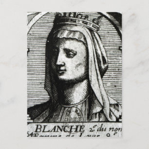 Blanche de Castille Queen of France Postkarte
