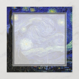 Blanche Einladung, van Gogh Sternennacht Einladung