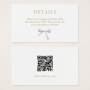 BLANCHE   Fiche de boîtier QR Détails du Mariage d