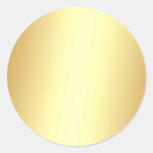 Blanche Gold-Look Vorlage Text hinzufügen Grosses  Runder Aufkleber