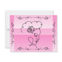 Blanche Rose-Linie Art-Blank-Karte