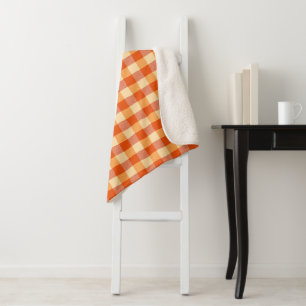 Blanche Sherpa Plaid Buffalo Orange