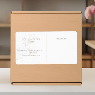 BLANCHE Simple moderne fleuriste Étiquettes d'ex