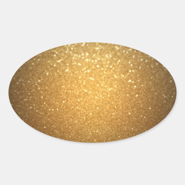 Blanche Vorlage für Gold-Glitzer Hinzufügen eines  Ovaler Aufkleber (Vorderseite)