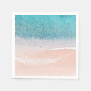 Blanche Vorlage Strand Sand Blaues Meer Meer Custo Serviette