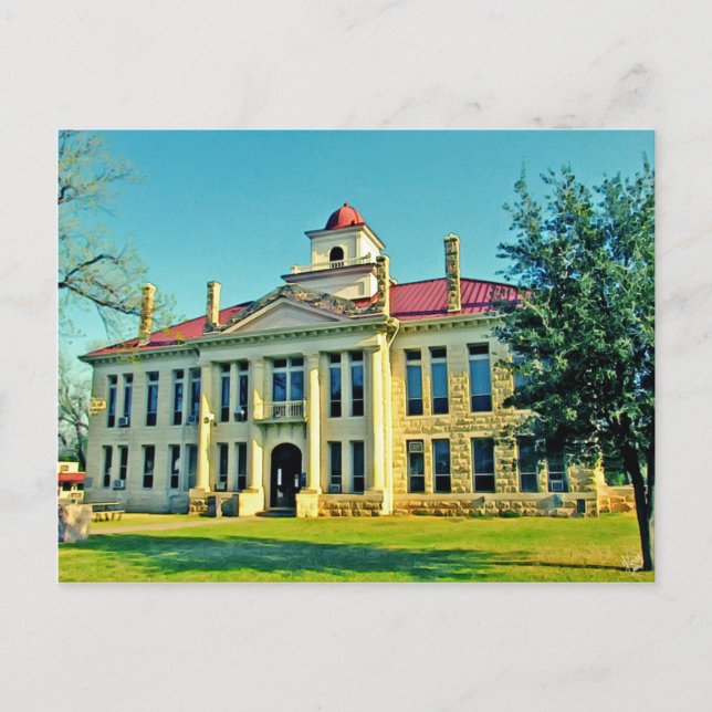 Blanco County Gericht, Johnson City, TX Postkarte (Vorderseite)