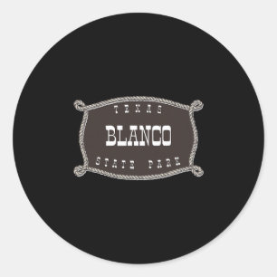 Blanco State Park Texas Tx Seil Und Lo Cowboy  Runder Aufkleber