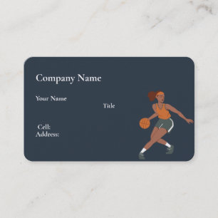 Blancs de basketball Carte de visite Modèle