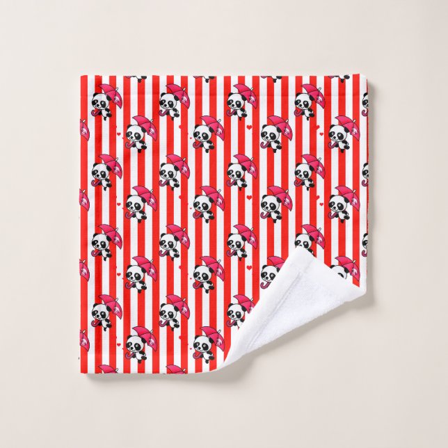 Blancs rouges mignons (Gant de toilette)