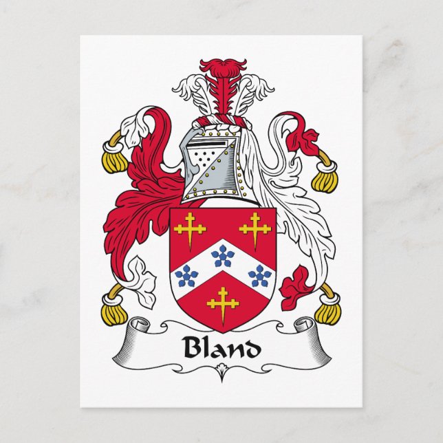 Bland-Familienwappen Postkarte (Vorderseite)