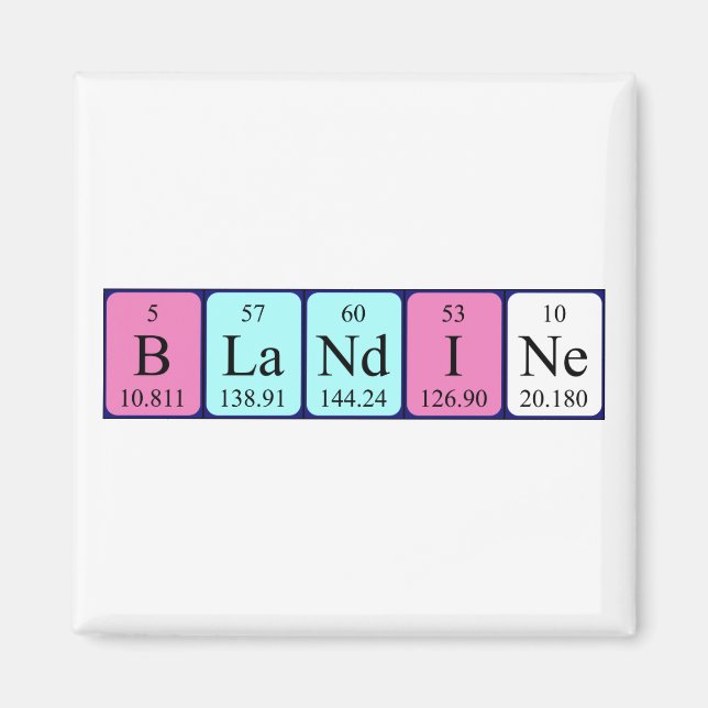 Blandiner Magnet für den periodischen Tabellenname (Vorne)