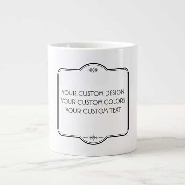 BLANGEN Sie Ihr Design hier - Jumbo-Tasse (Vorderseite)