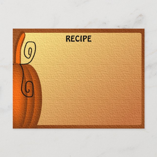 Blank #2-Karte für Herbst-Rezept Postkarte (Vorderseite)