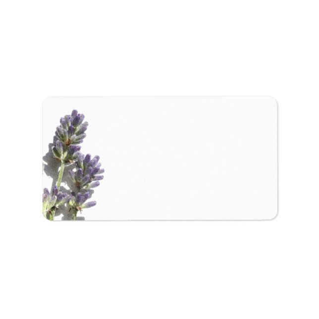 Blank-Adressenaufkleber für den Lavendel Adressaufkleber (Vorne)