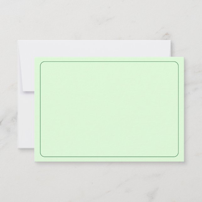 Blank All Occasion Green Bordered Mitteilungskarte (Vorderseite)