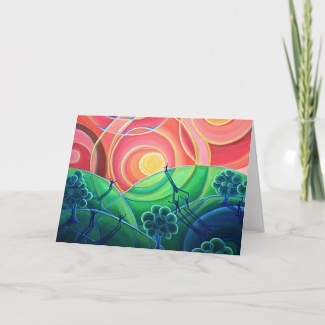 Blank Art Grußkarte, originale Kunstverbindung Karte (Vorderseite)