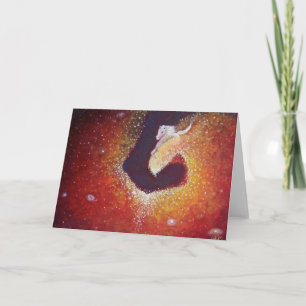 Blank Art Grußkarte, originales Kunstpferd Karte