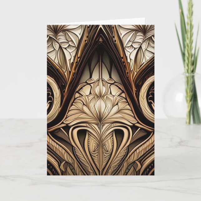 Blank art nouveau 12 Grußkarte Karte (Vorderseite)