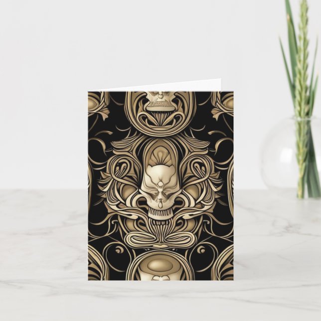 Blank art nouveau 13 Grußkarte Karte (Vorderseite)