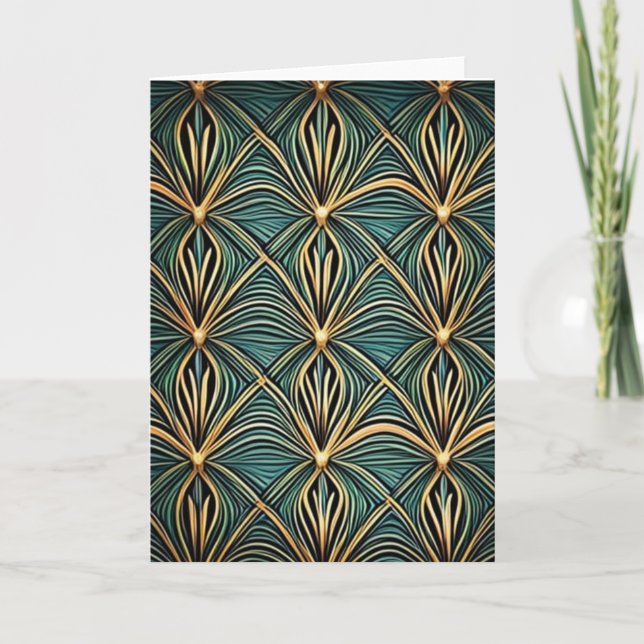 Blank art nouveau 5 Grußkarte Karte (Vorderseite)