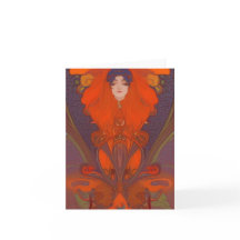 Blank art nouveau 9 Grußkarte