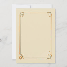 Blank Art Nouveau Note Card Dankeskarte