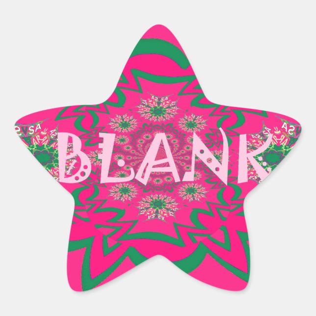 Blank Baby Vivid Pink Lila Shade Monogram Stern-Aufkleber (Vorderseite)