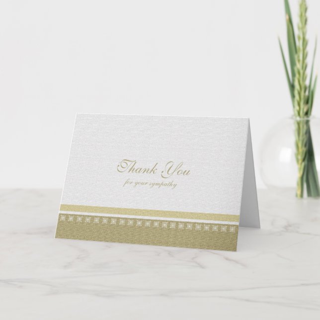 Blank Beileid Dankeschön Card - Klassische Eleganz Dankeskarte (Vorderseite)