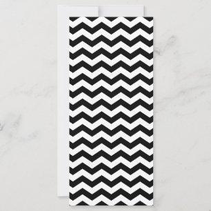 Blank Black und White Zigzag Einladung