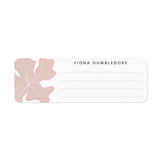 Blank Blank Template Herb floral rosa Name Linken (Vorne)