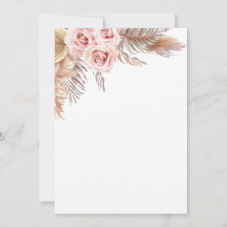 Blank Boho Wedding Stationary Einladung