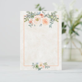 Blank Budget Blush und grüne Blumen Hochzeit Invi Einladung