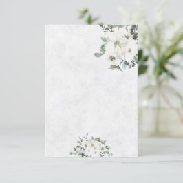 Blank Budget Elfenbeinblütenhochzeit Einladung